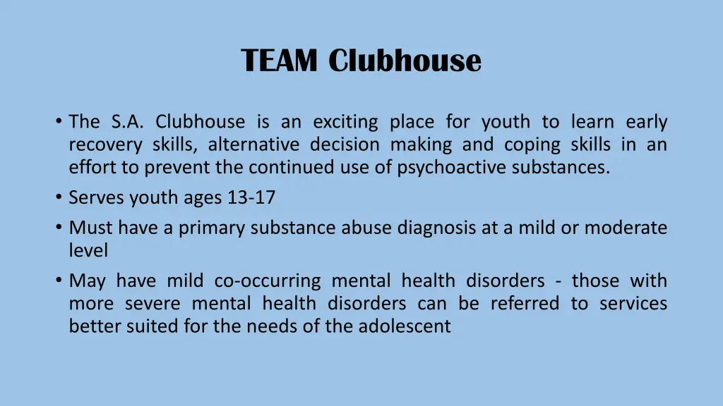 team clubhouse