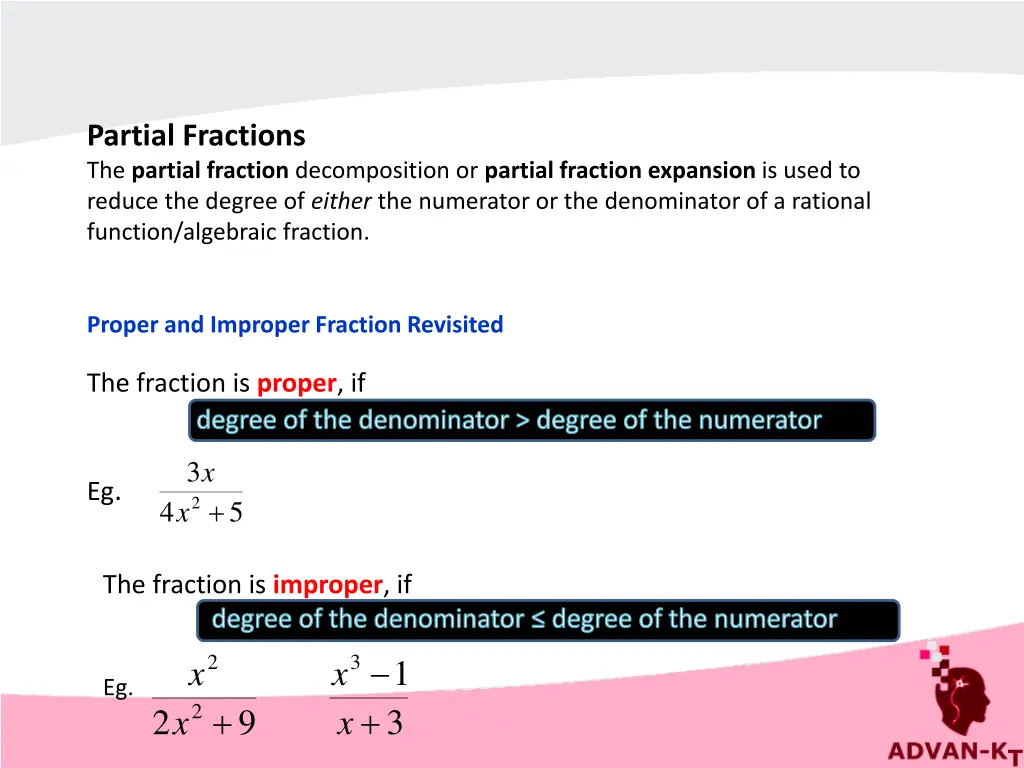 partial fractions the partial fraction