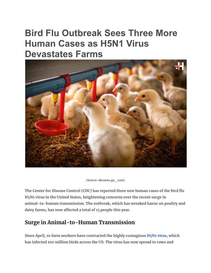 bird flu outbreak sees three more human cases