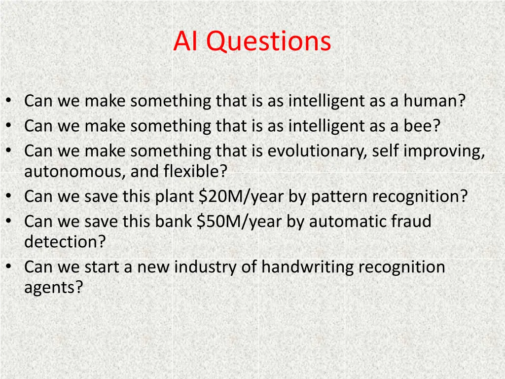 ai questions