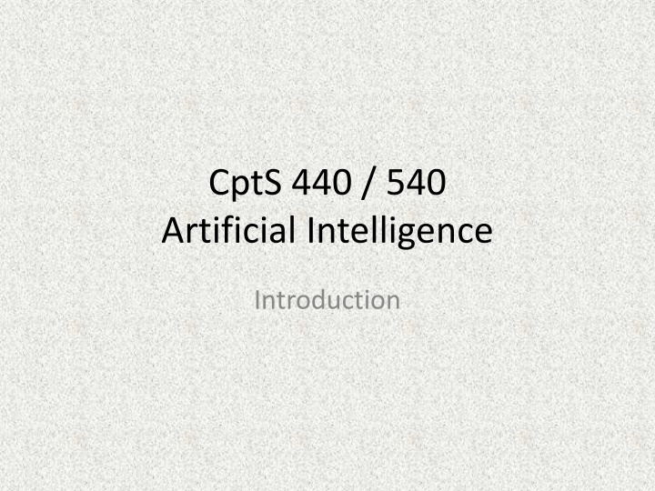 cpts 440 540 artificial intelligence