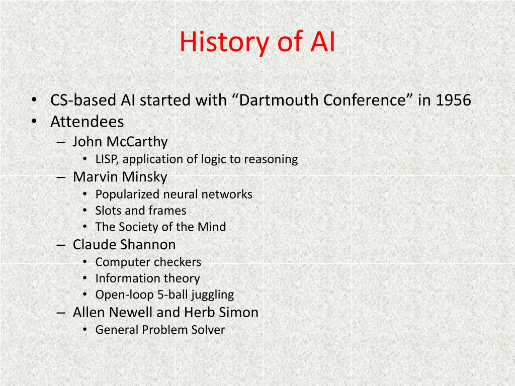 history of ai