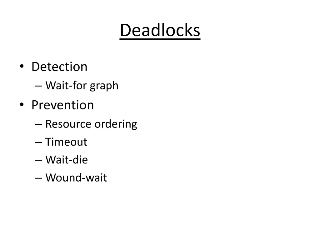 deadlocks