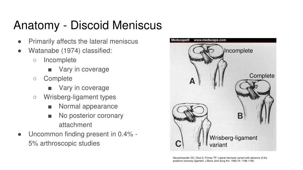 anatomy discoid meniscus