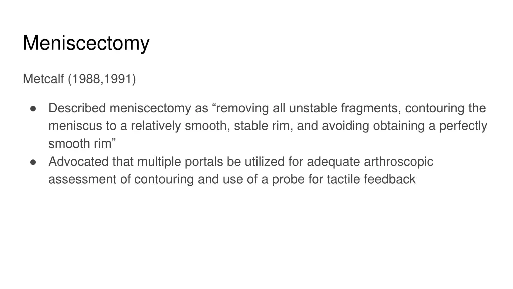 meniscectomy 1