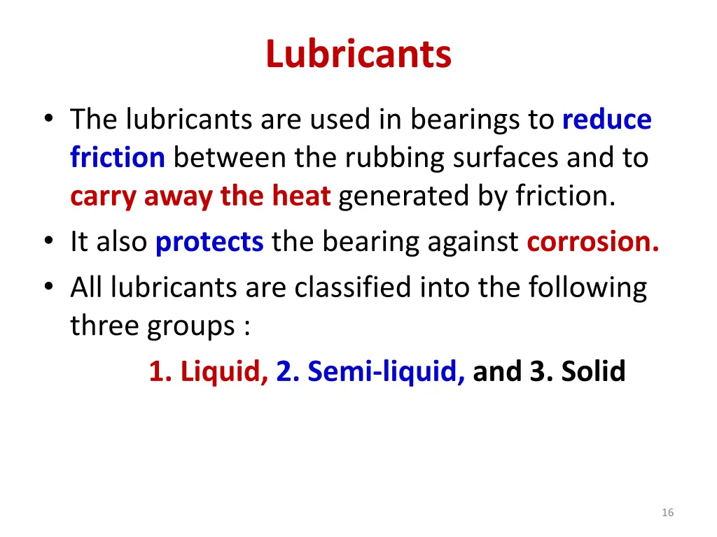 lubricants