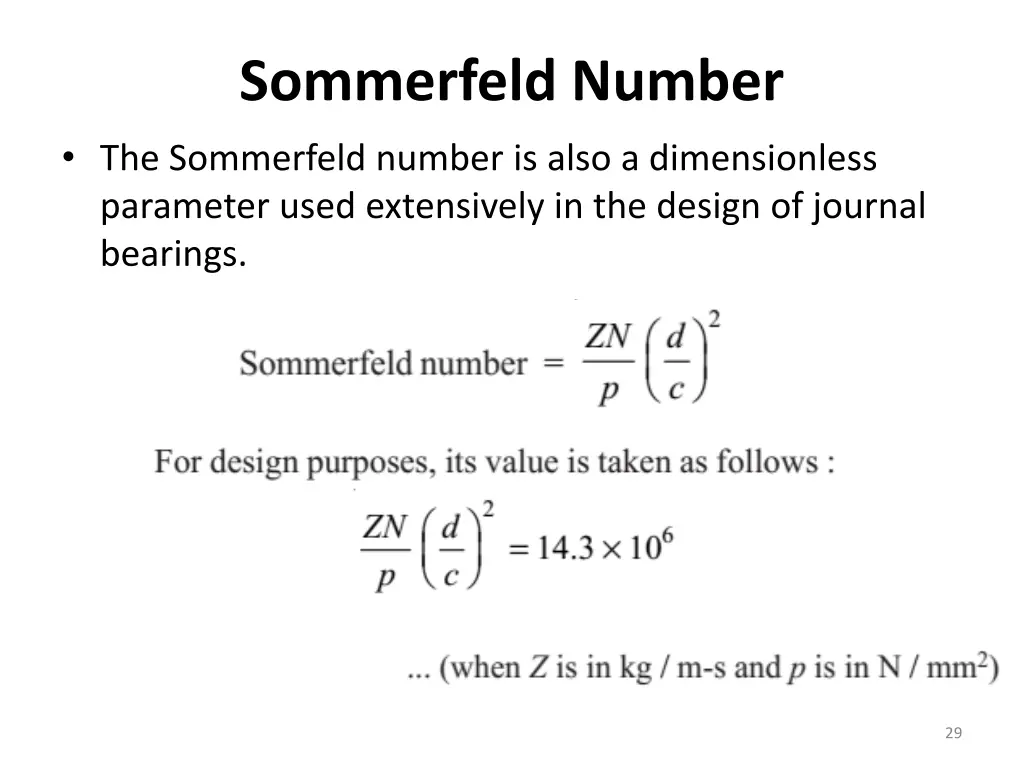 sommerfeld number the sommerfeld number is also