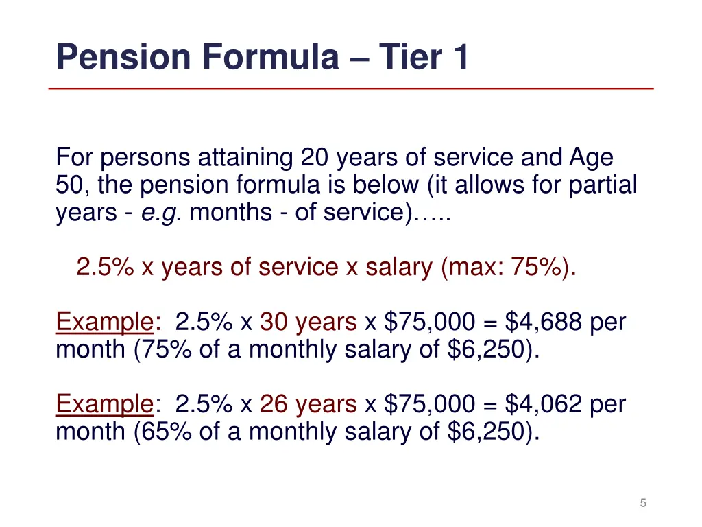 pension formula tier 1