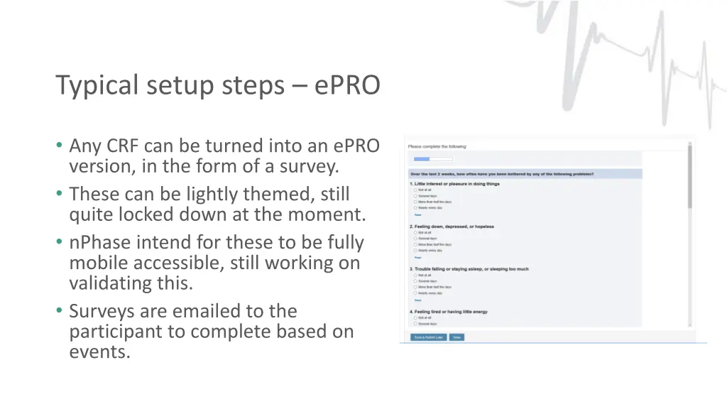 typical setup steps epro