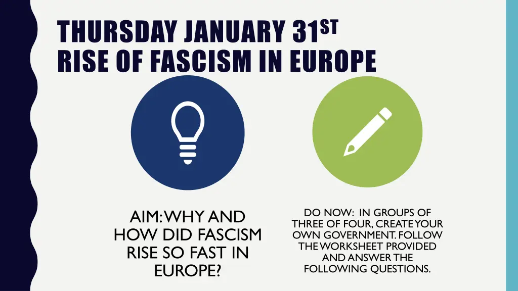 thursday january 31 st rise of fascism in europe