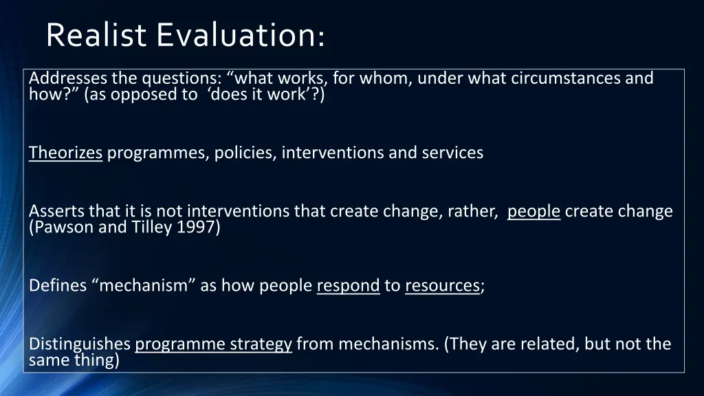 realist evaluation