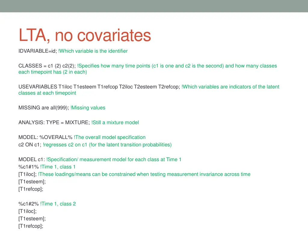 lta no covariates