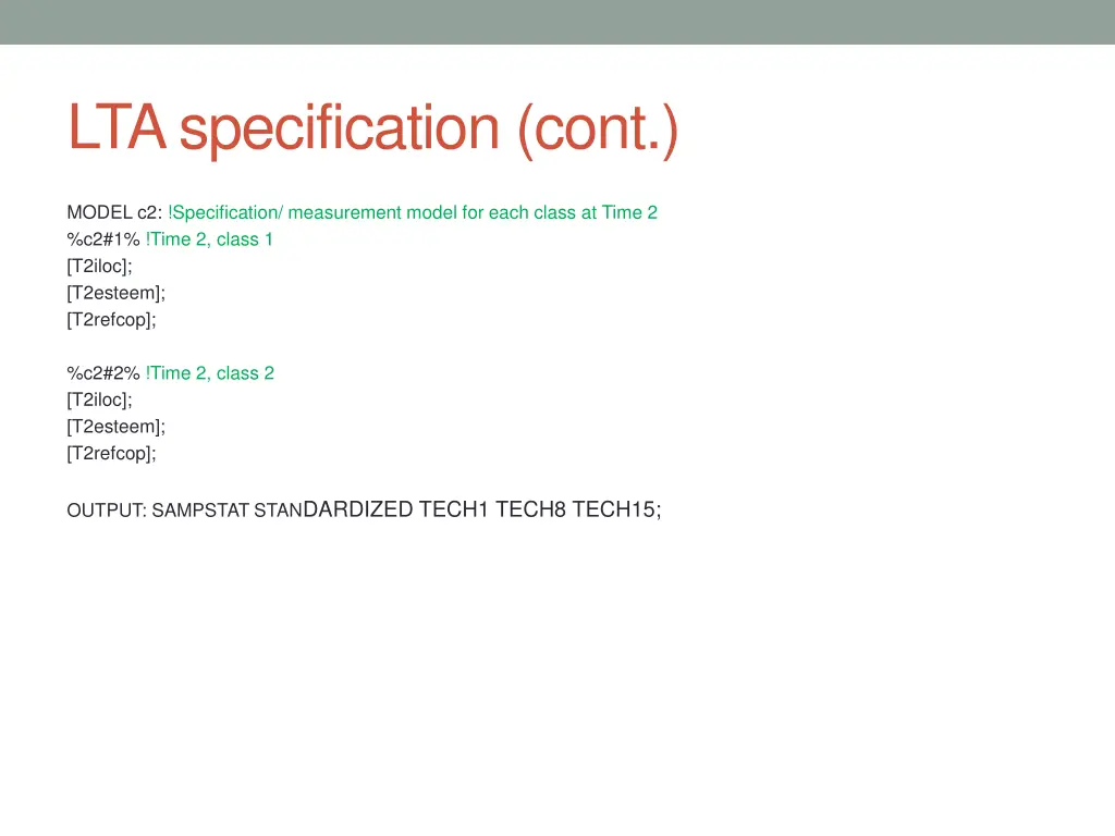 lta specification cont