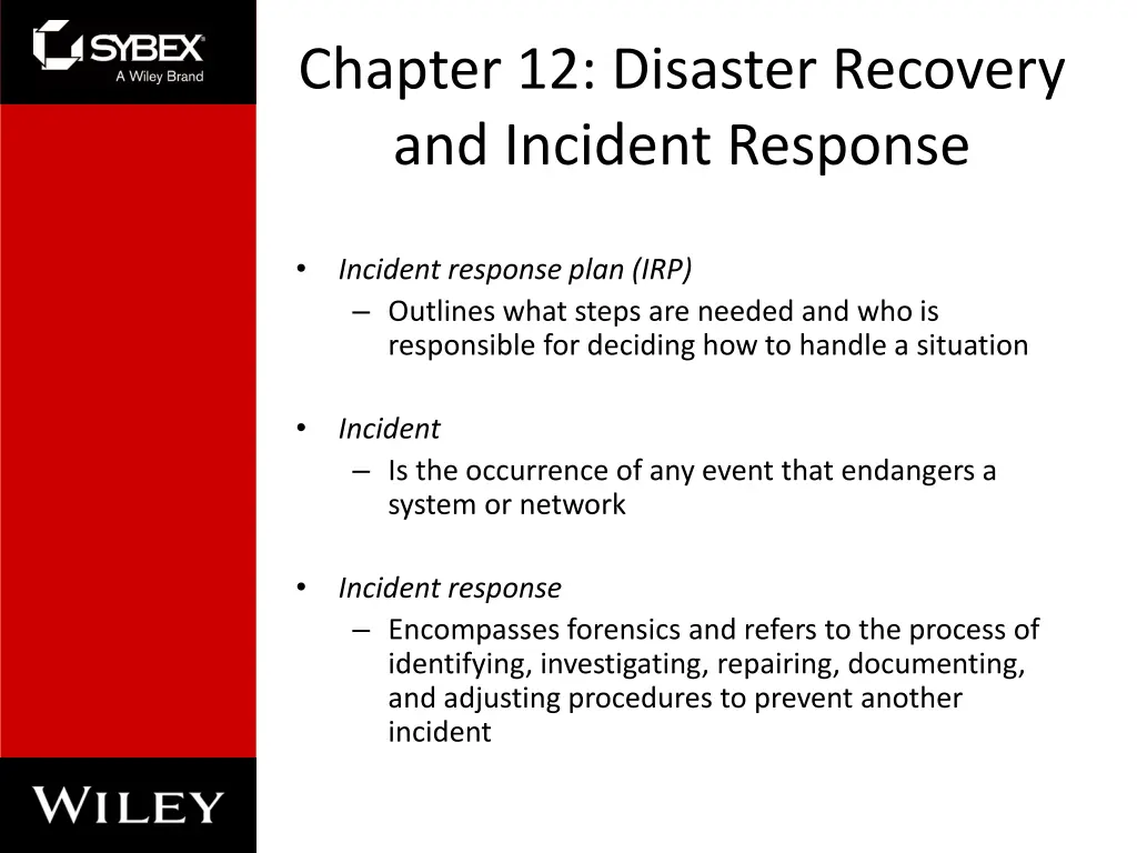 chapter 12 disaster recovery and incident response 3