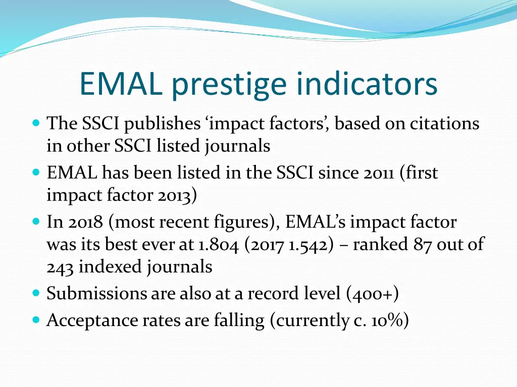 emal prestige indicators