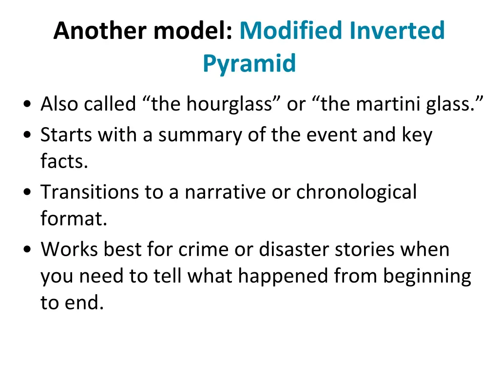 another model modified inverted pyramid