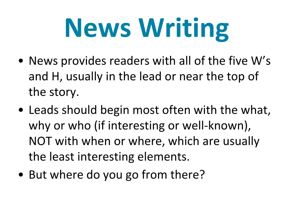 news writing 1