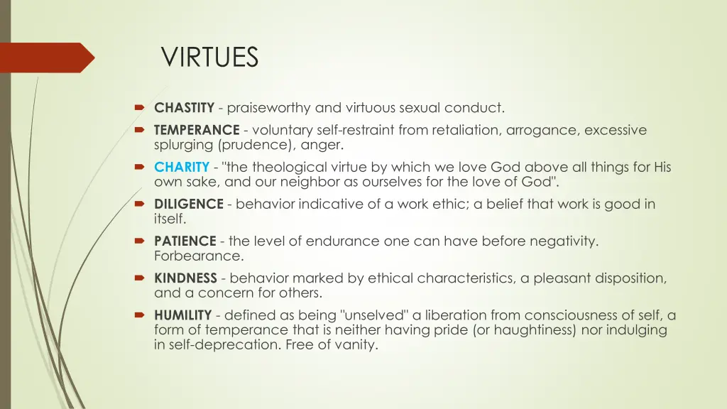 virtues