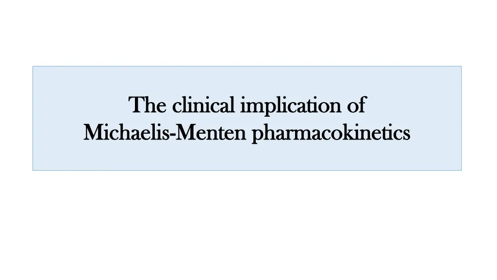 the clinical implication of the clinical