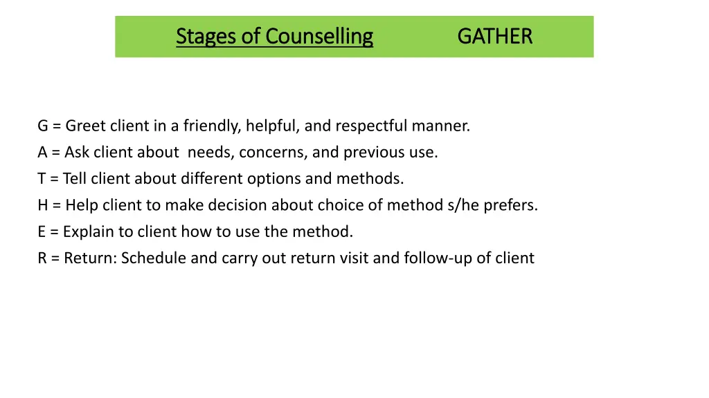 stages of counselling stages of counselling