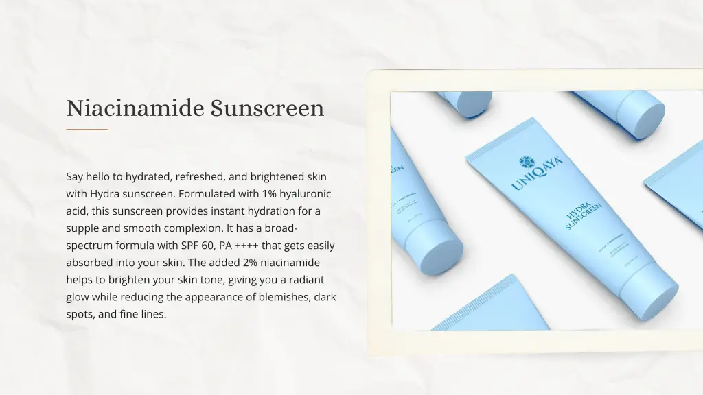 niacinamide sunscreen