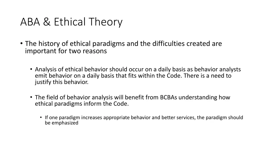 aba ethical theory