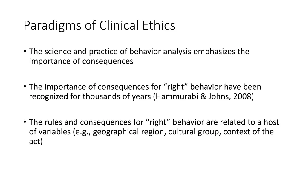 paradigms of clinical ethics