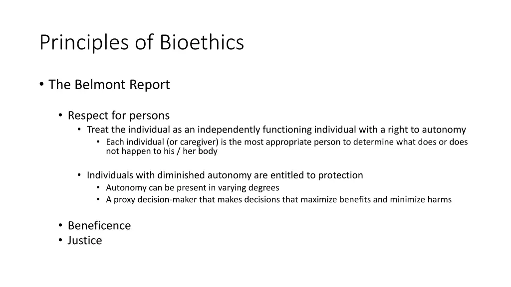 principles of bioethics 4