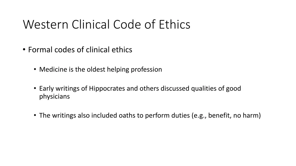 western clinical code of ethics 1