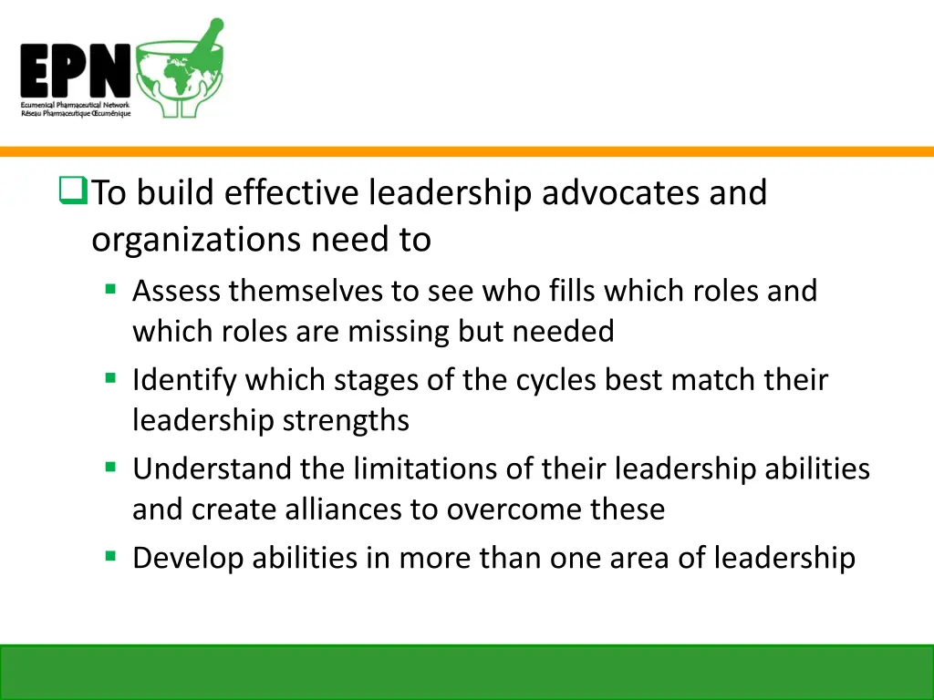 to build effective leadership advocates