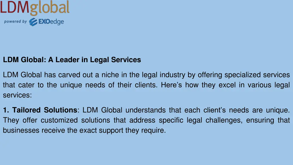 ldm global a leader in legal services