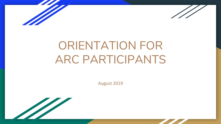 orientation for arc participants