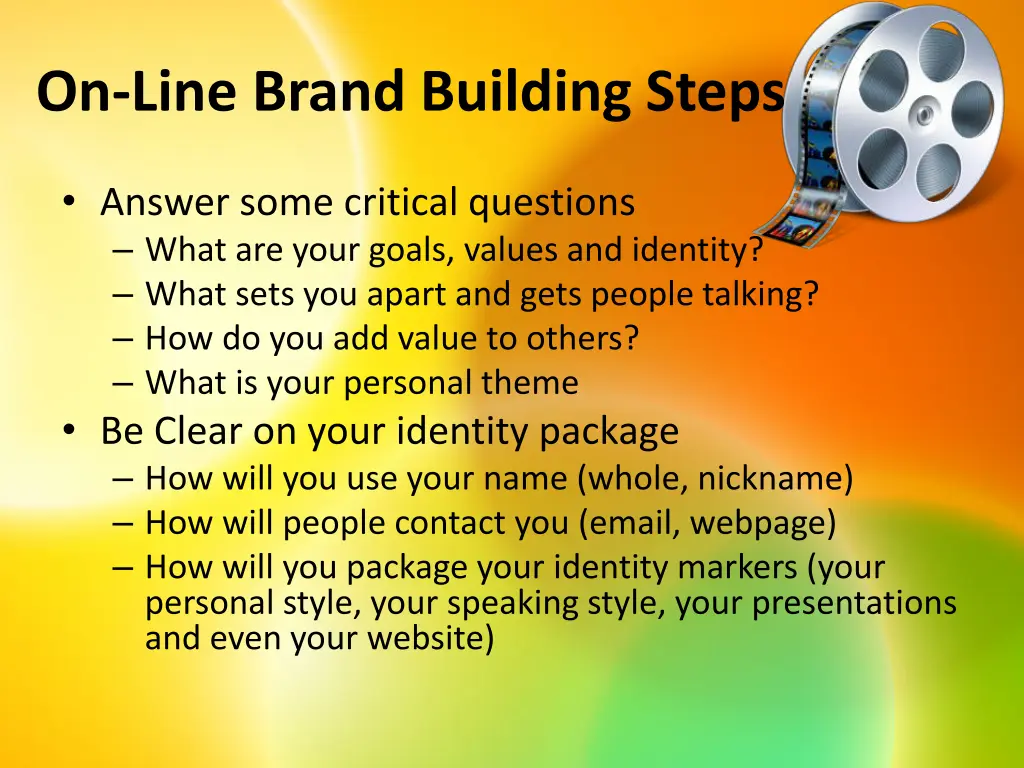 on line brand building steps