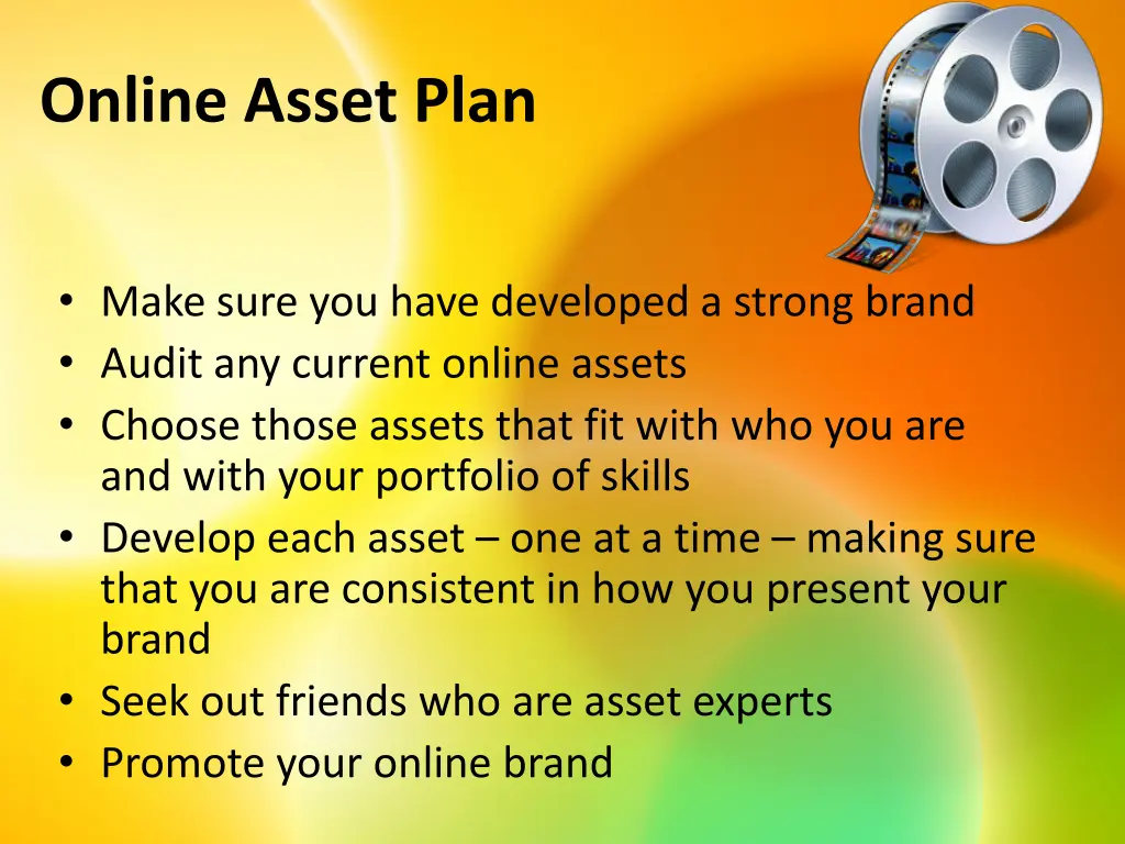 online asset plan