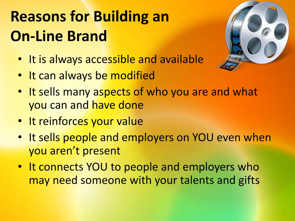 reasons for building an on line brand