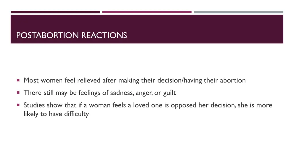 postabortion reactions