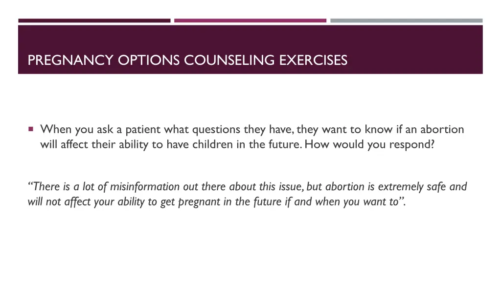 pregnancy options counseling exercises 1