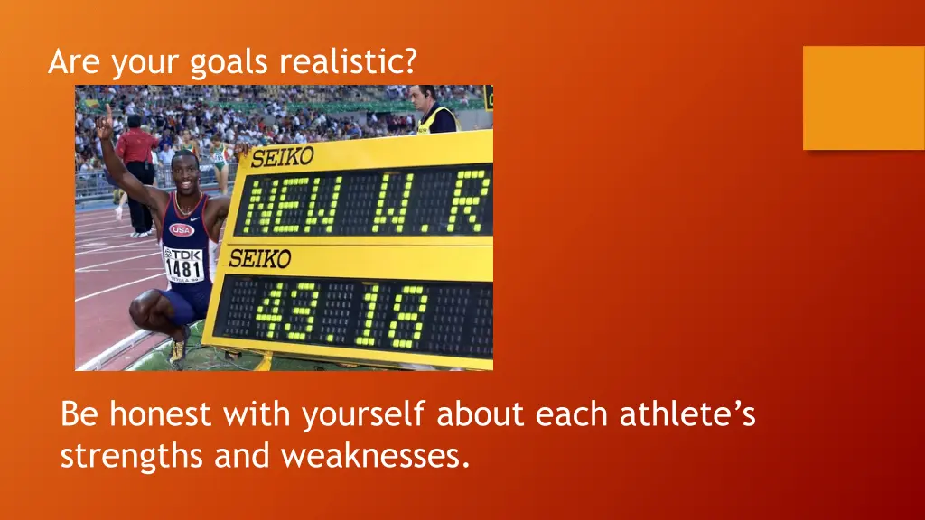 are your goals realistic