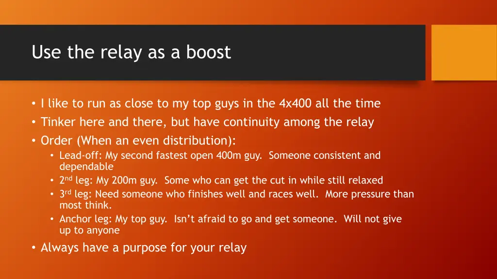 use the relay as a boost