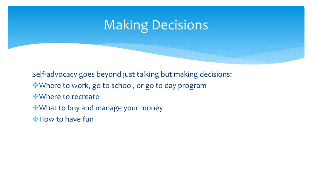 making decisions