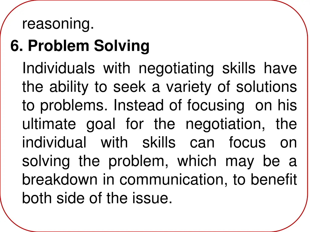 reasoning 6 problem solving individuals with