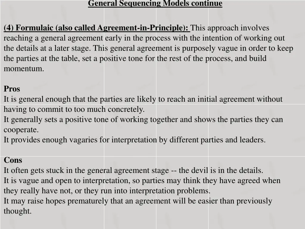 general sequencing models continue 2