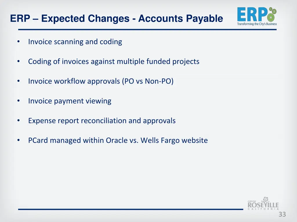 erp expected changes accounts payable