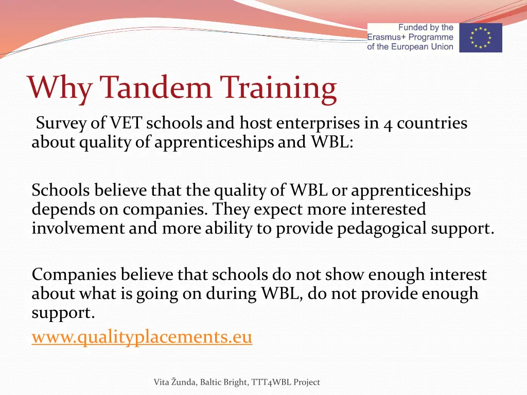 why tandem training 1