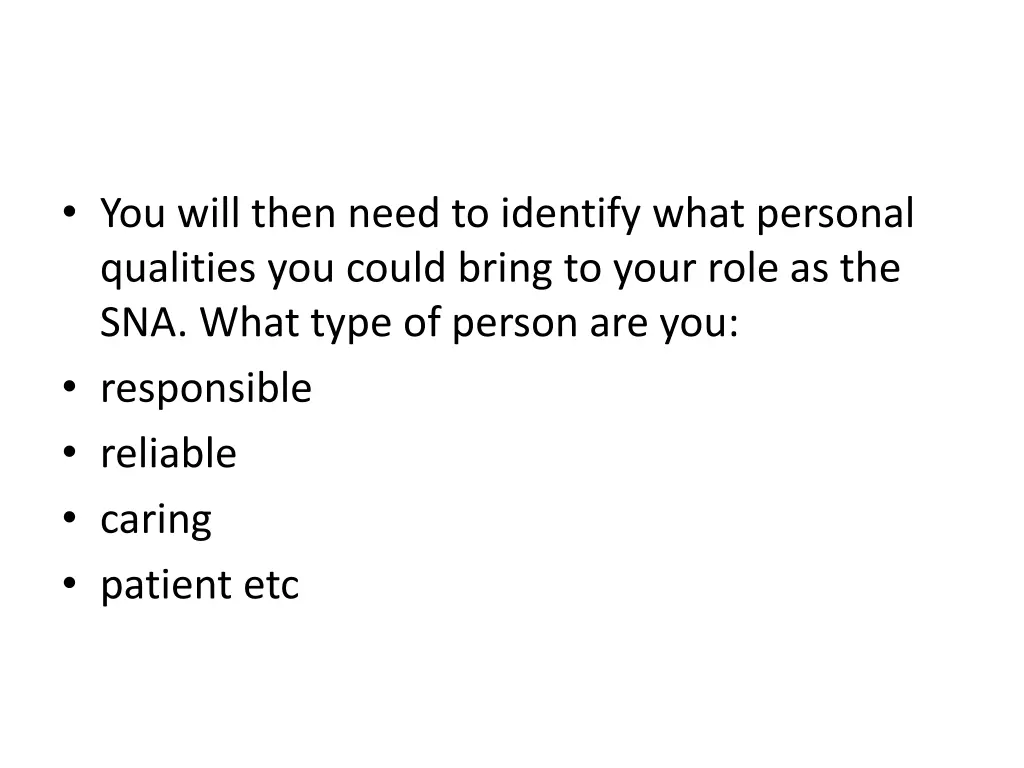 you will then need to identify what personal