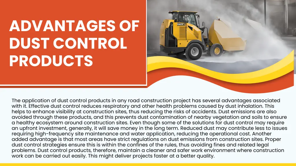 advantages of dust control products