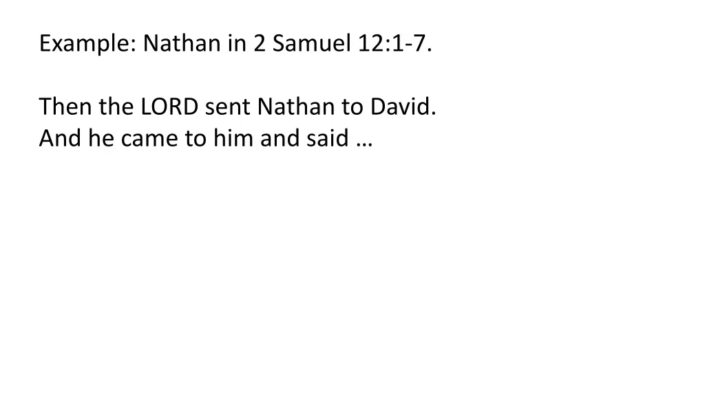 example nathan in 2 samuel 12 1 7