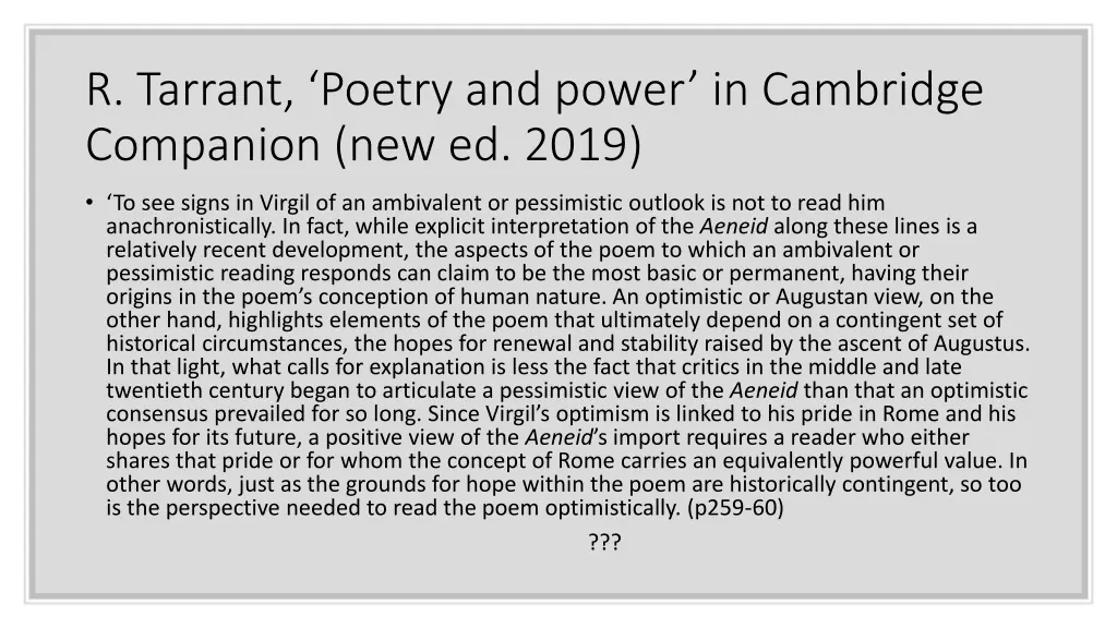 r tarrant poetry and power in cambridge companion