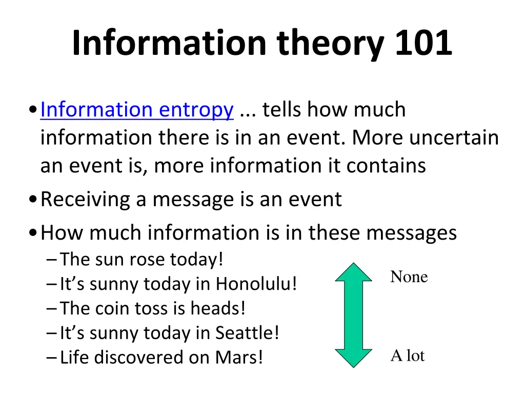 information theory 101 1