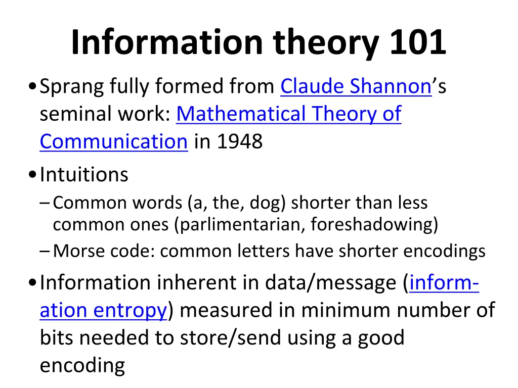 information theory 101